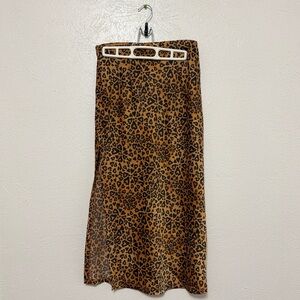 Urban Outfitters Brown Leopard Pencil Skirt